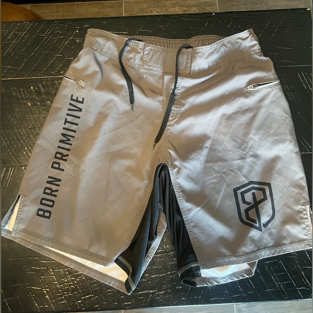 Born Primitive Men's Gray, American Defender Shorts